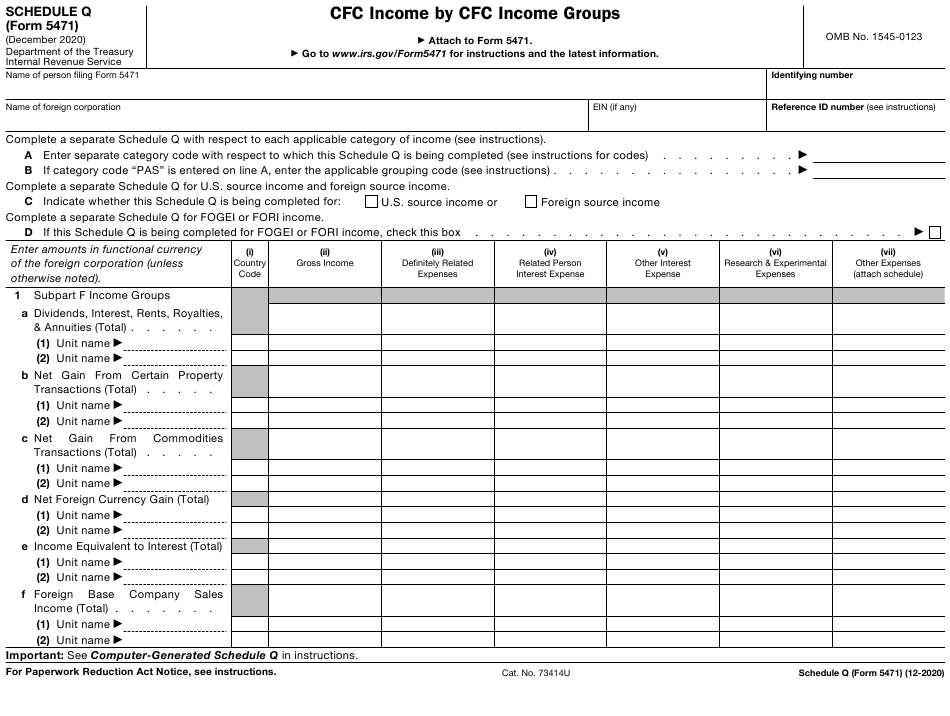 The Tax Times New Form 5471, Sch Q You Really Need to Understand