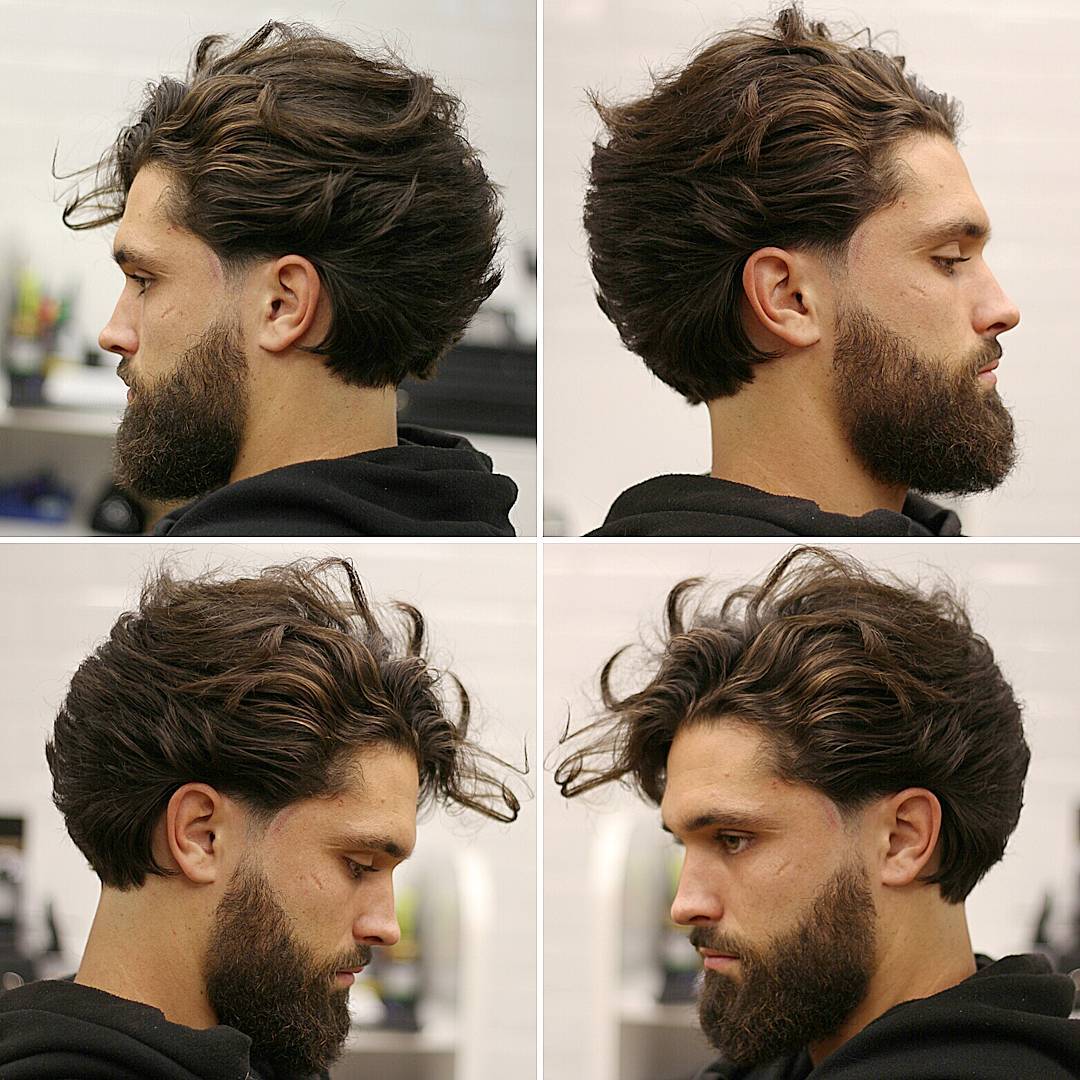 how to trim mens long hair with scissors
