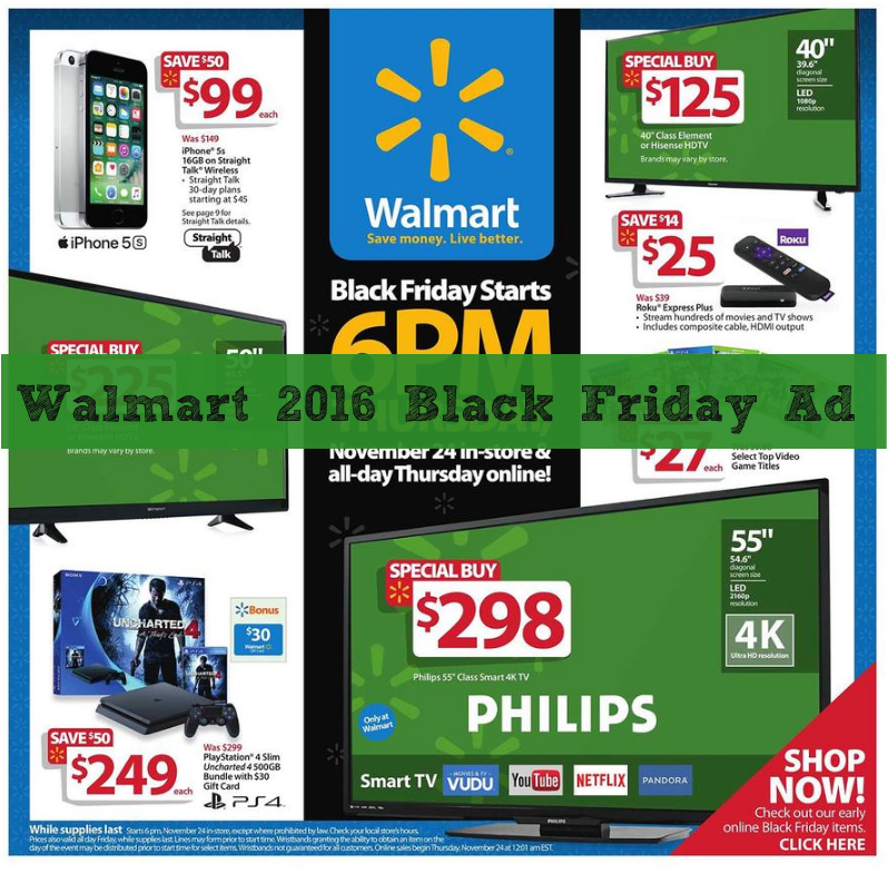 2016 Walmart Black Friday Ad Now Available Online