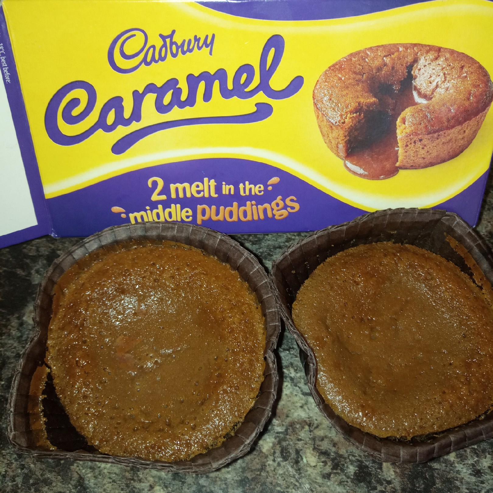 Supersupergirl's Food Reviews Cadbury melt in the middle caramel puddings