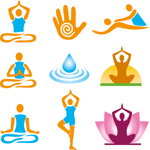  Logos de Yoga y fitness - Vector