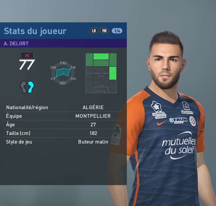 Pes 2019 Faces Andy Delort By Tiitoo Facemaker Soccerfandom Com Free Pes Patch And Fifa Updates