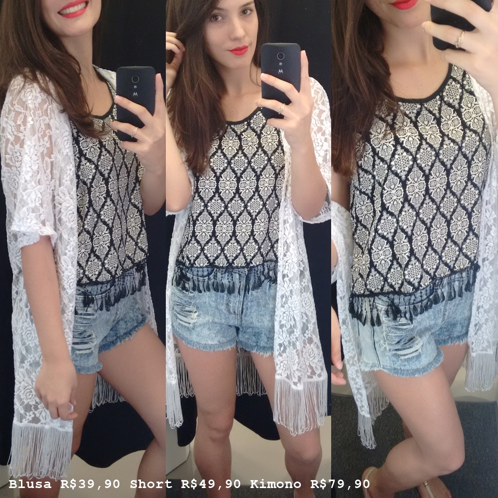 kimono com franjas riachuelo