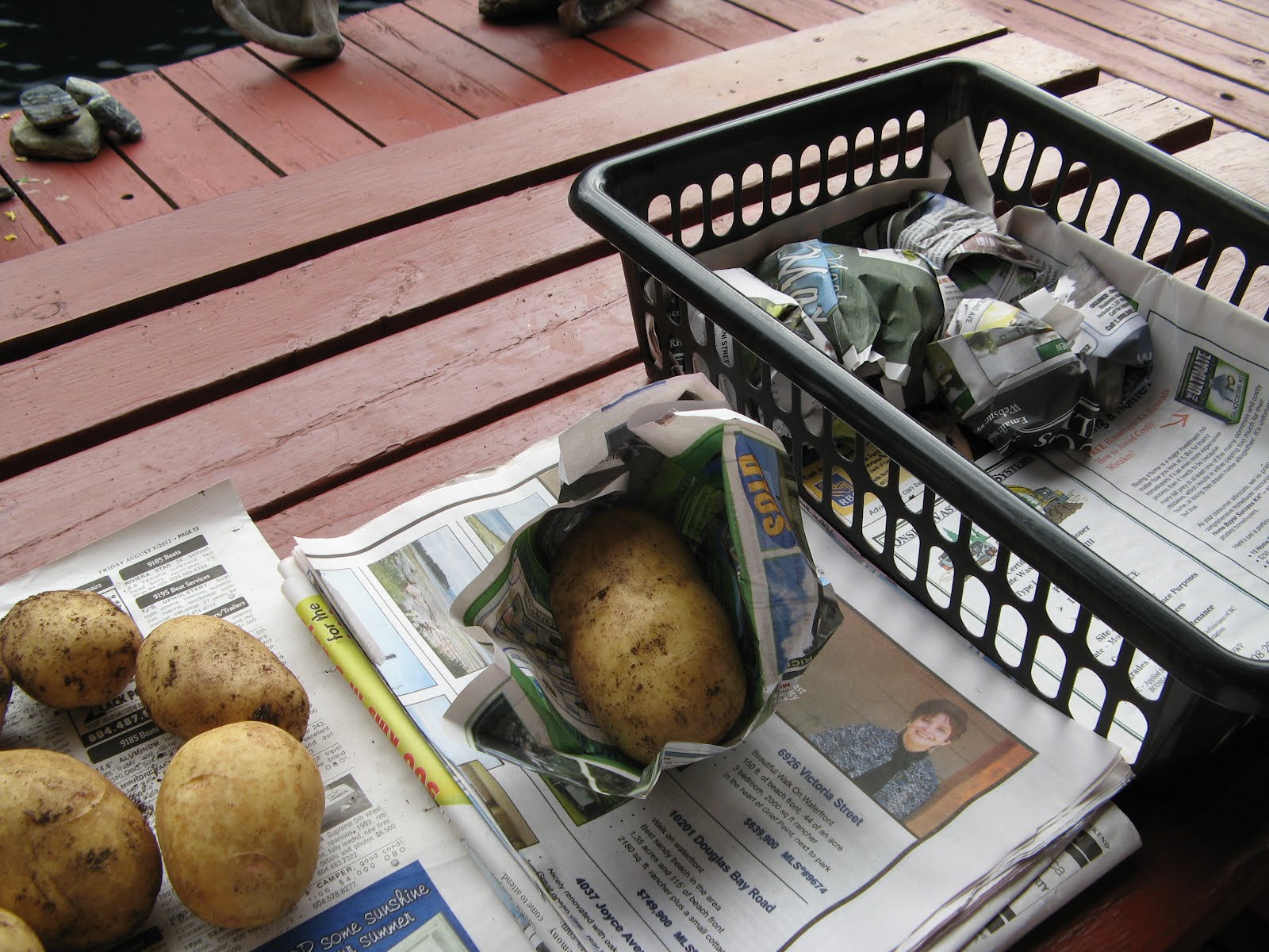 storing potatoes underground