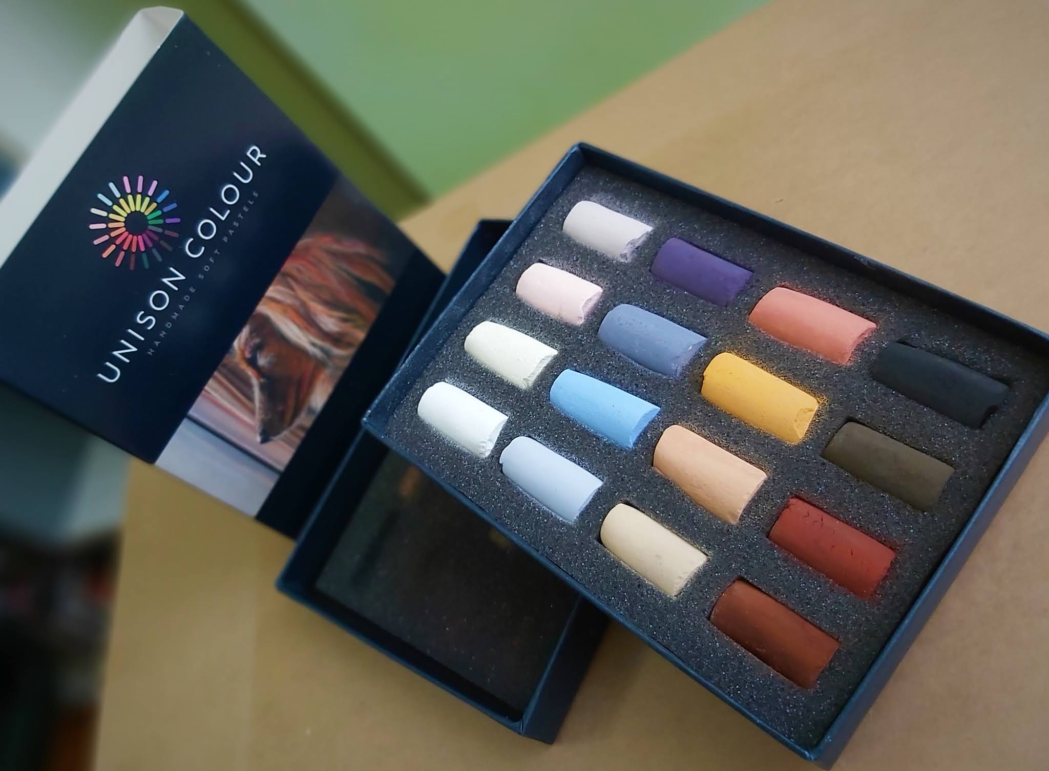 Review Unison pastels Emma Colbert Animal set on Velour paper