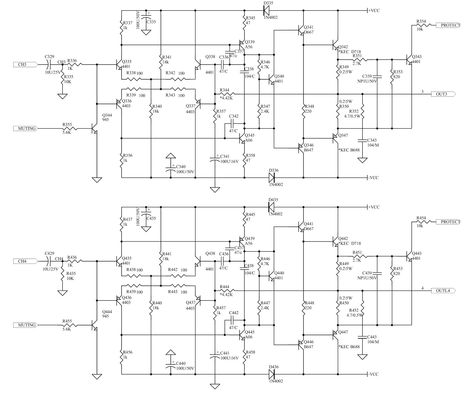 Master Electronics Repair ! JBL MA6004 MARINE SERIES SCHEMATIC