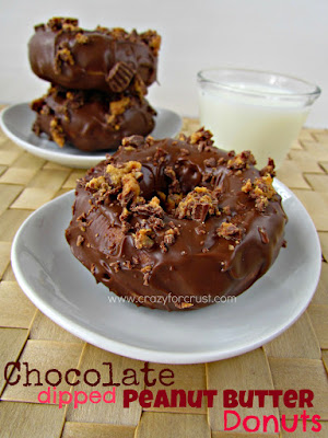chocolate dipped peanut butter donuts