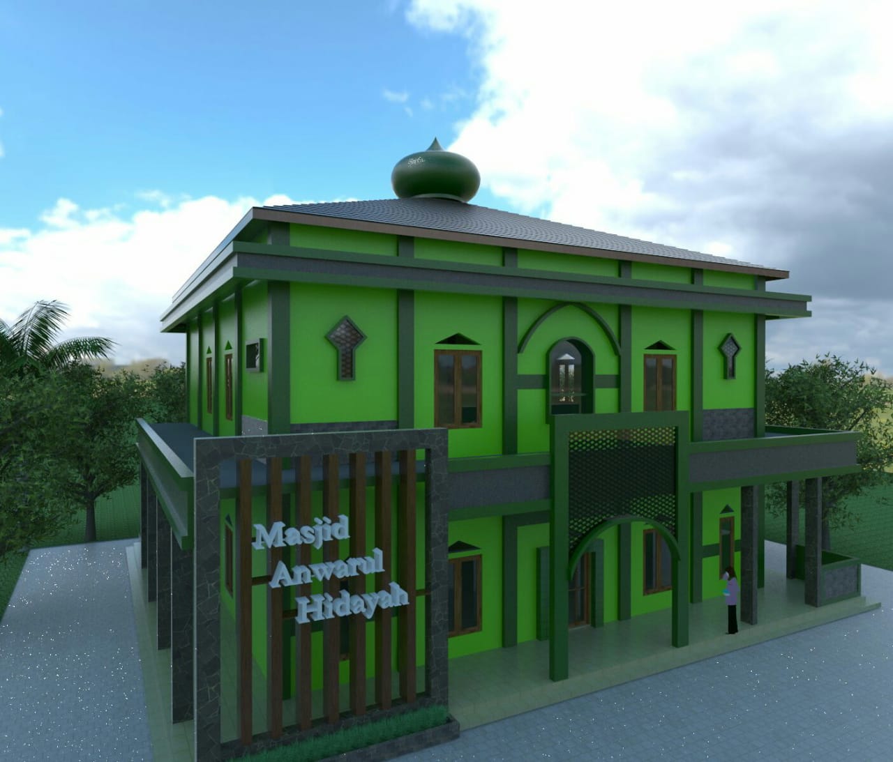  Pembangunan Masjid  Anwarul Hidayah Yayasan Pondok 