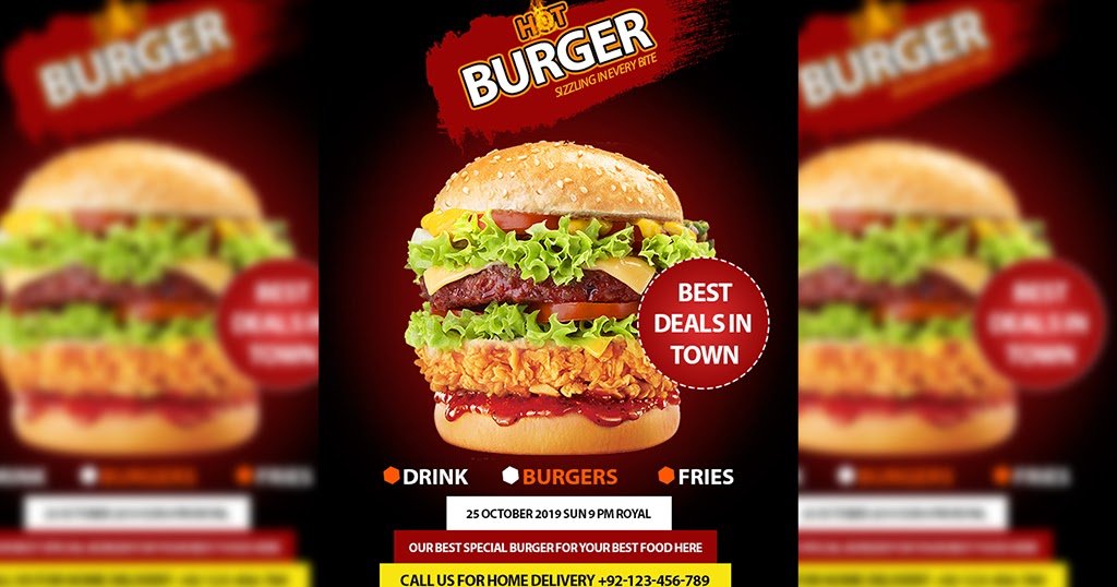 Burger Flyer Design Tutorial to