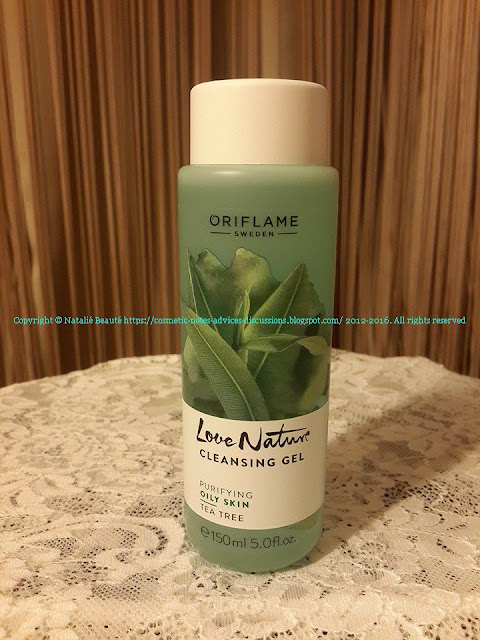 LOVE NATURE CLEANSING GEL TEA TREE ORIFLAME NATALIE BEAUTE REVIEW AND PHOTO