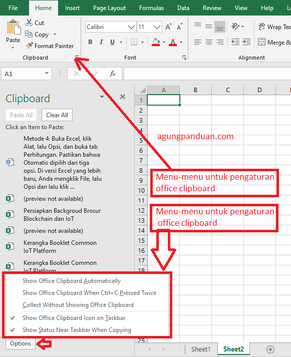 Cara Menggunakan Clipboard Pada Excel AGUNG TUTORIAL