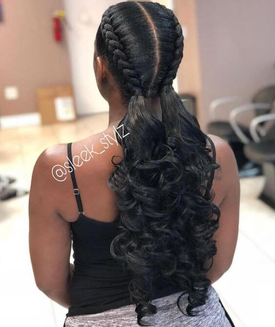 34 Two Braids Styles With Weave 2019 For African Women To Copy In