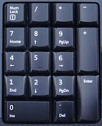 Numeric keys kay aahe