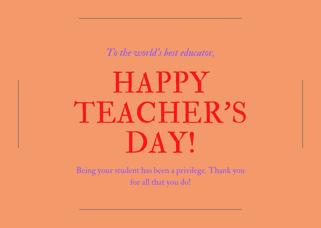 Celebrate Teachers' Day  | Teachers' Day 2020