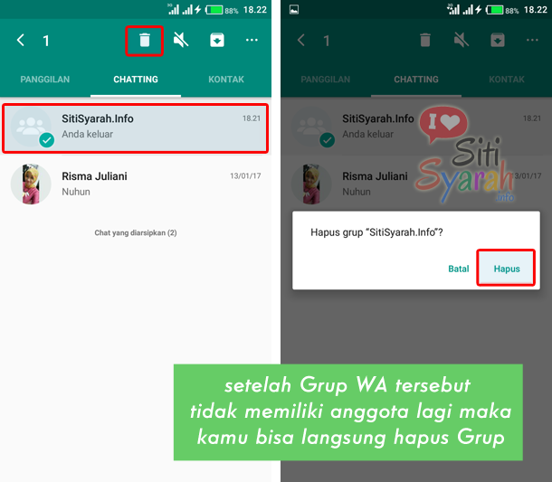 cara menghapus grup wa android secara permanen