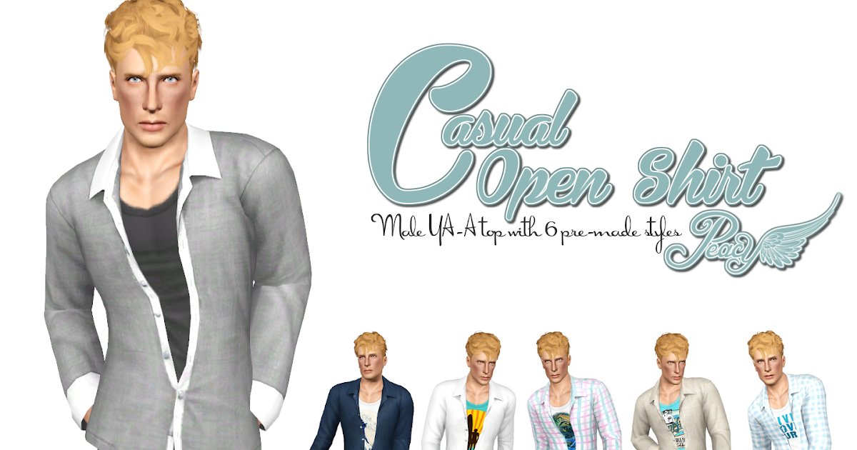 My Sims 3 Blog: Casual Open Shirt for Males by Peacemaker ic
