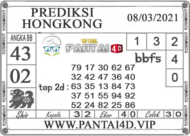PREDIKSI TOGEL HONGKONG PANTAI4D 08 MARET 2021 PREDIKSI TOGEL HONGKONG PANTAI4D 08 MARET 2021