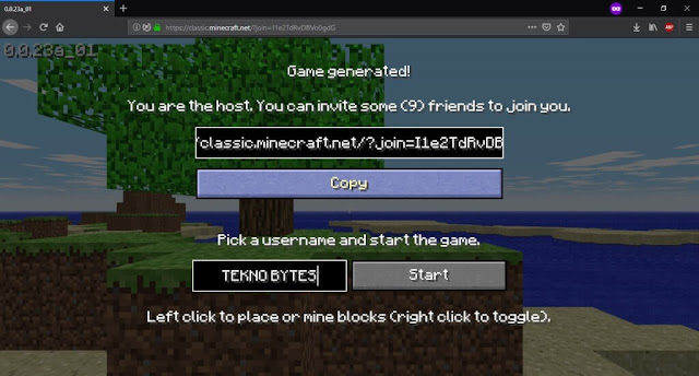 Cara bermain game Minecraft Classic gratis di browser web
