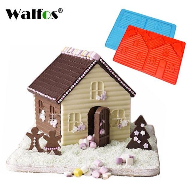 Silicone 3D Gingerbread and Chocolate House Mould