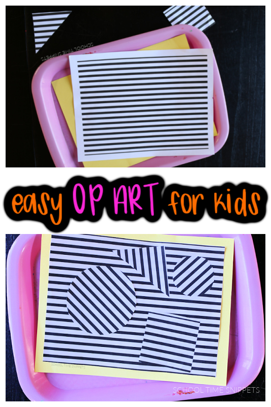 Easy Op Art for Kids  School Time Snippets