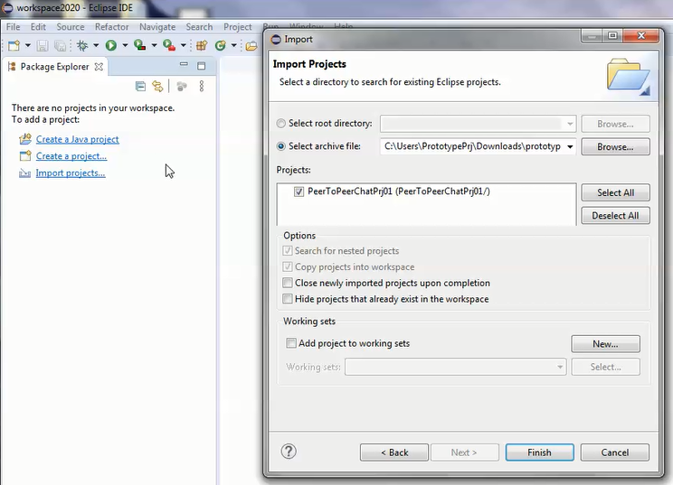 Prototype Project Peer to Peer (P2P) w/ JAVA
