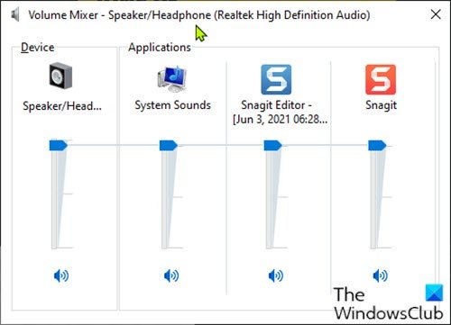 Sons de notification aléatoires-Volume Mixer