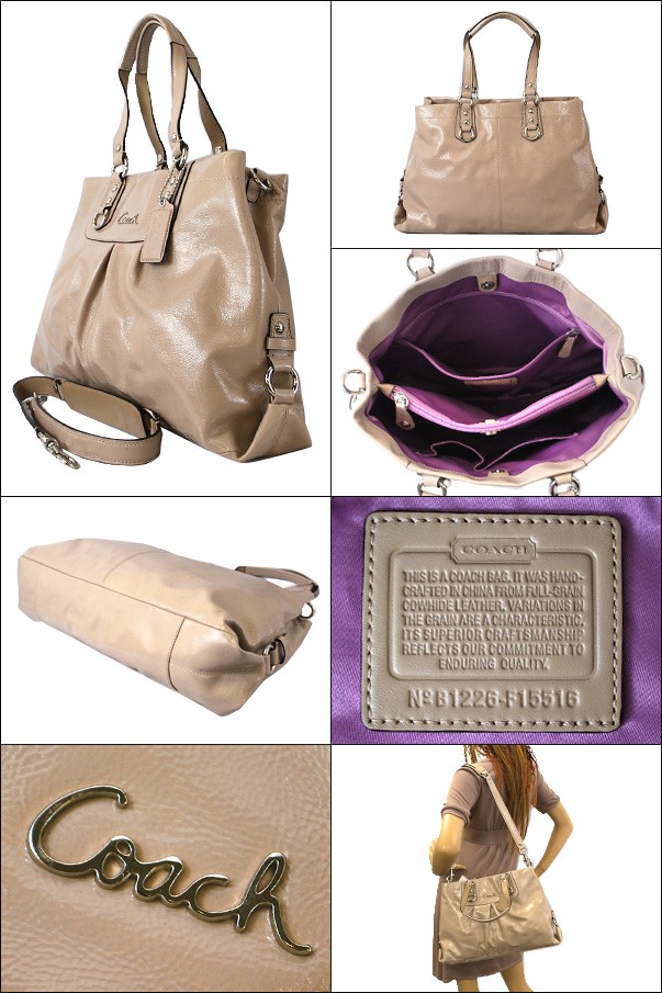 Handbags Haven Enterprise COACH HANDBAG ASHLEY PATENT CARRY ALL F15516