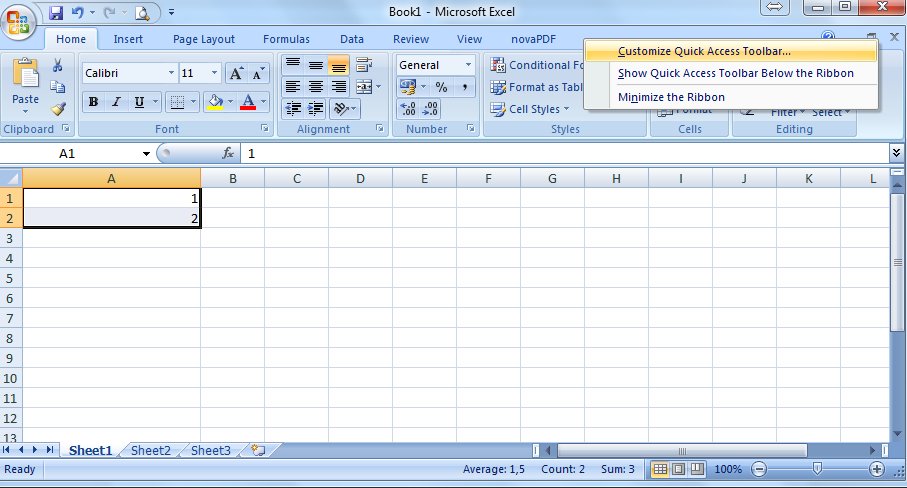 Mengaktifkan cell drag and drop excel