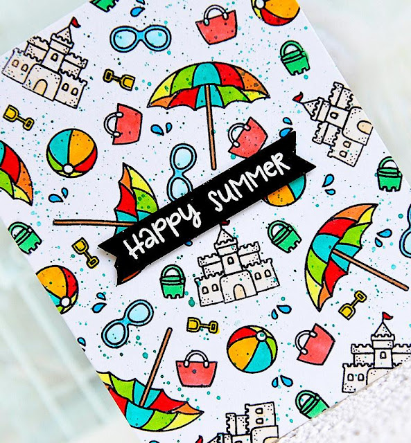 Sunny Studio Stamps: Beach Babies Summer Themed Cards by Kay Miller