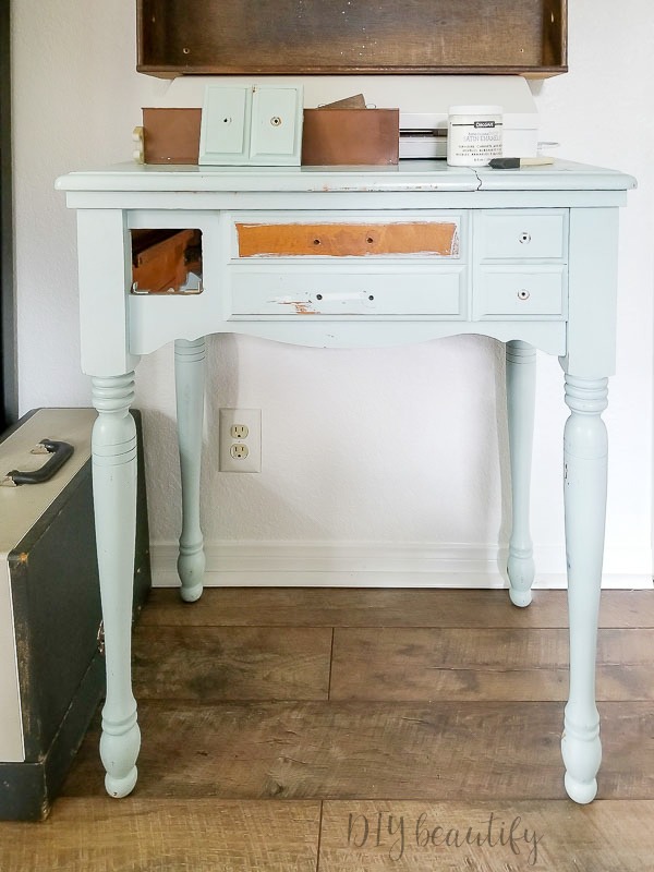 Updating a Vintage Sewing Table and Chair DIY Beautify Creating