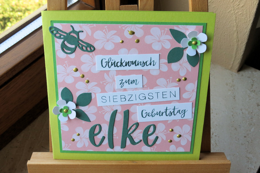 Zum 70. für die Nachbarin
