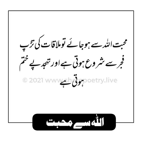 allah se muhabbat quotes Image - Allah Saying Urdu