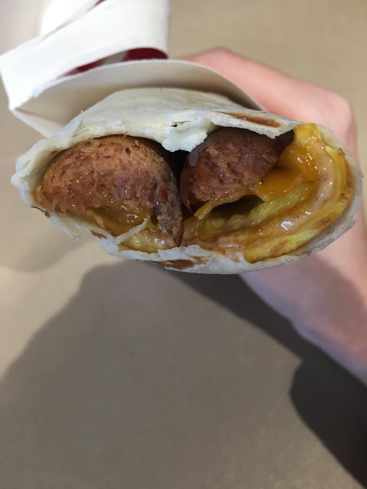 Adorable Fluff Tim Hortons. Smoked Sausage Country Wrap Review.