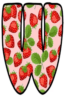 Abecedario con Fresas Silvestres. Wild Strawberries Abc.