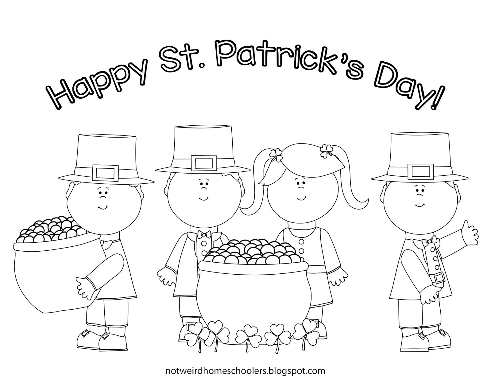 FREE HOMESCHOOLING RESOURCE!!! St. Patrick's Day Coloring Page