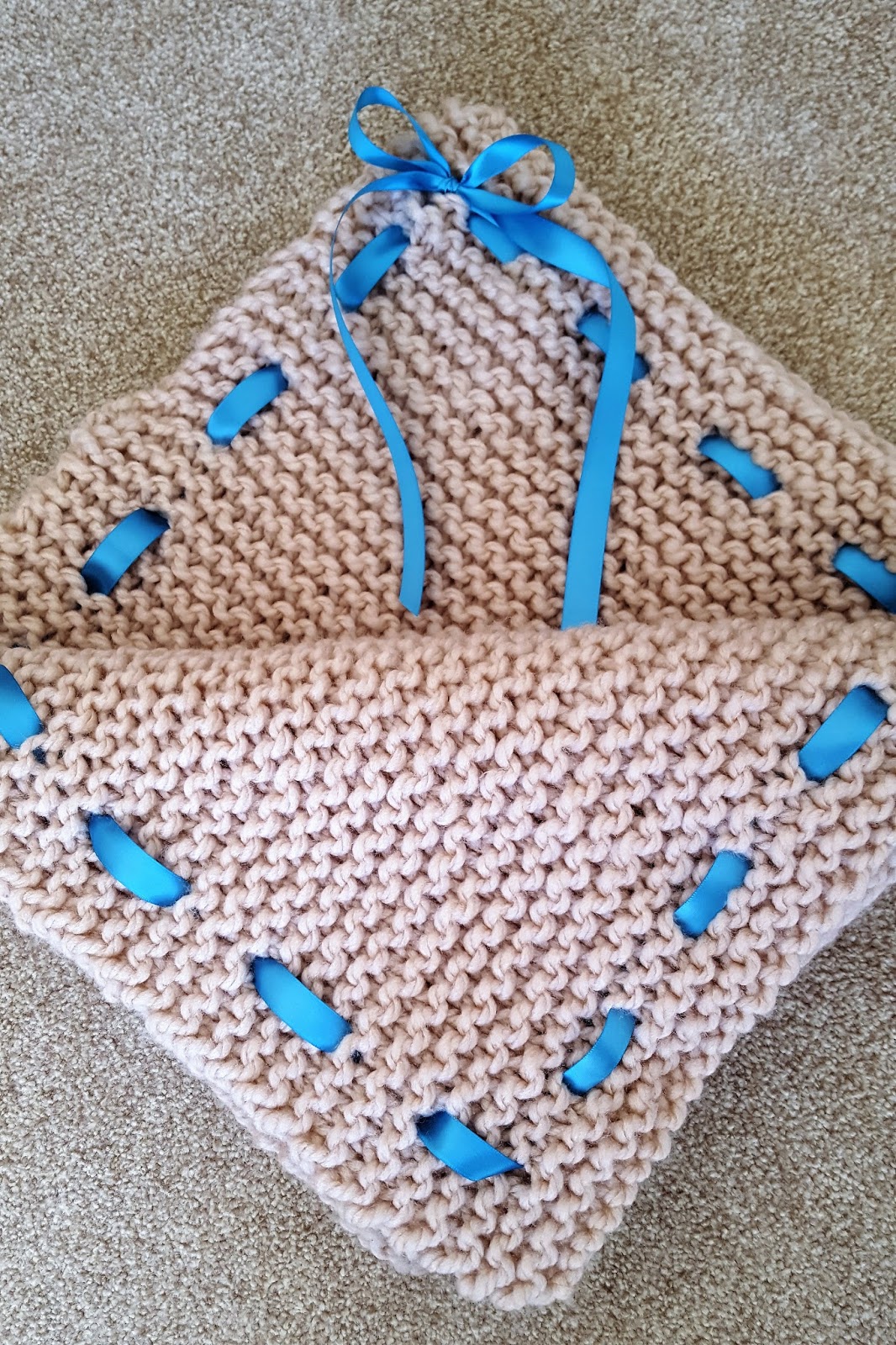 Created to be Awesome Easy Garter Stitch Baby Blanket