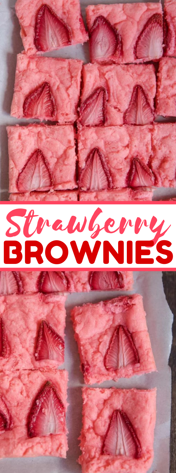 STRAWBERRY BROWNIES #desserts #simple