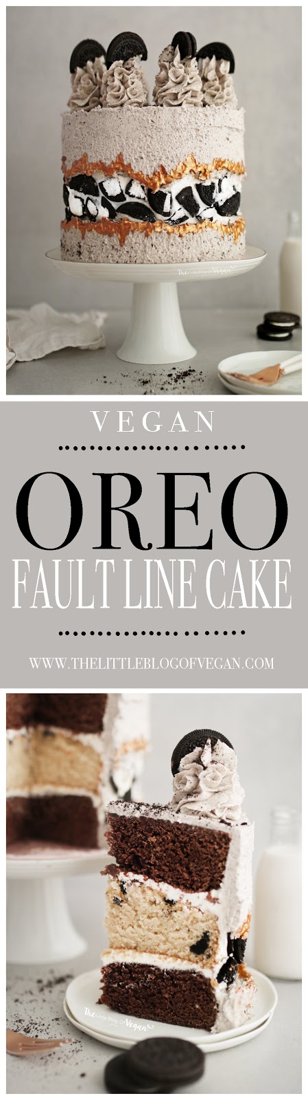 Oreo Fault Line Cake Recipe The Little Blog Of Vegan