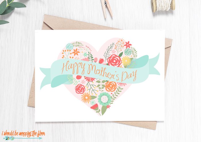 Floral Gift Topper and Watercolor Mother's Day Card printable