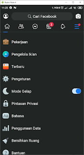 Cara Mode Gelap Facebook di Android