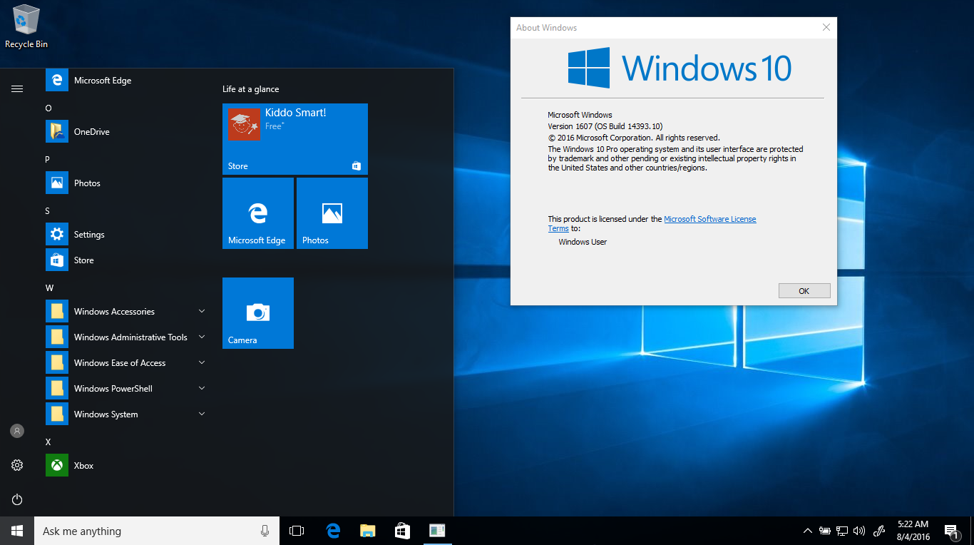 windows 10 pro 1607 download