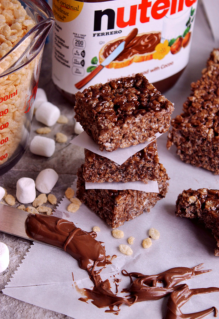 Momma Told Me Nutella Crisped Cereal Bars Recipe