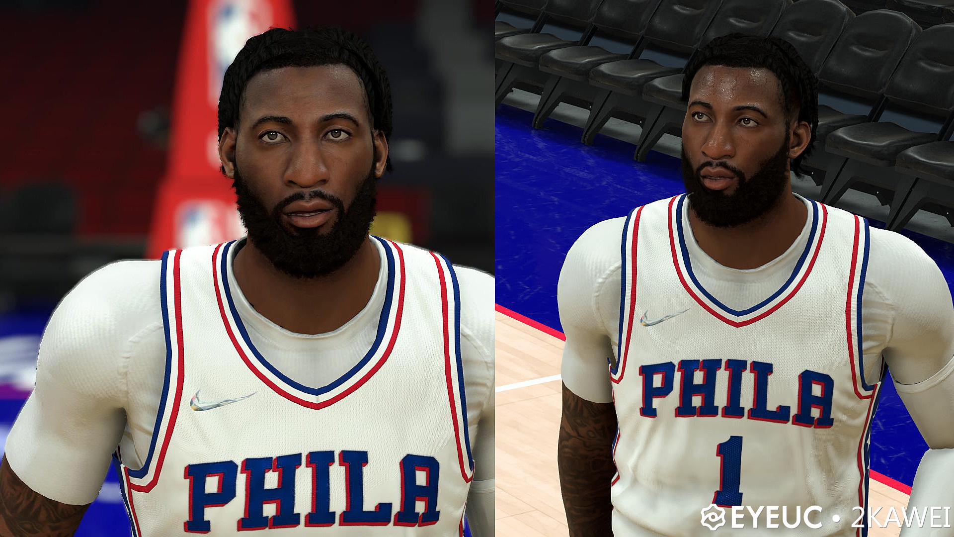 NBA 2K22 Andre Drummond Cyberface (Braid Version) and Body Model by