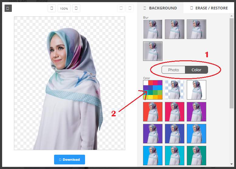 Edit Background Merah Foto Online