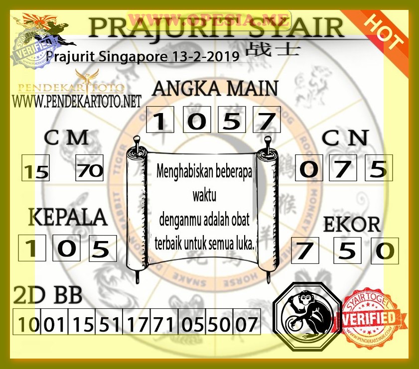 Forum Syair Gosyair SGP Rabu 13 Februari 2019 GOsyair SEDIA KODE