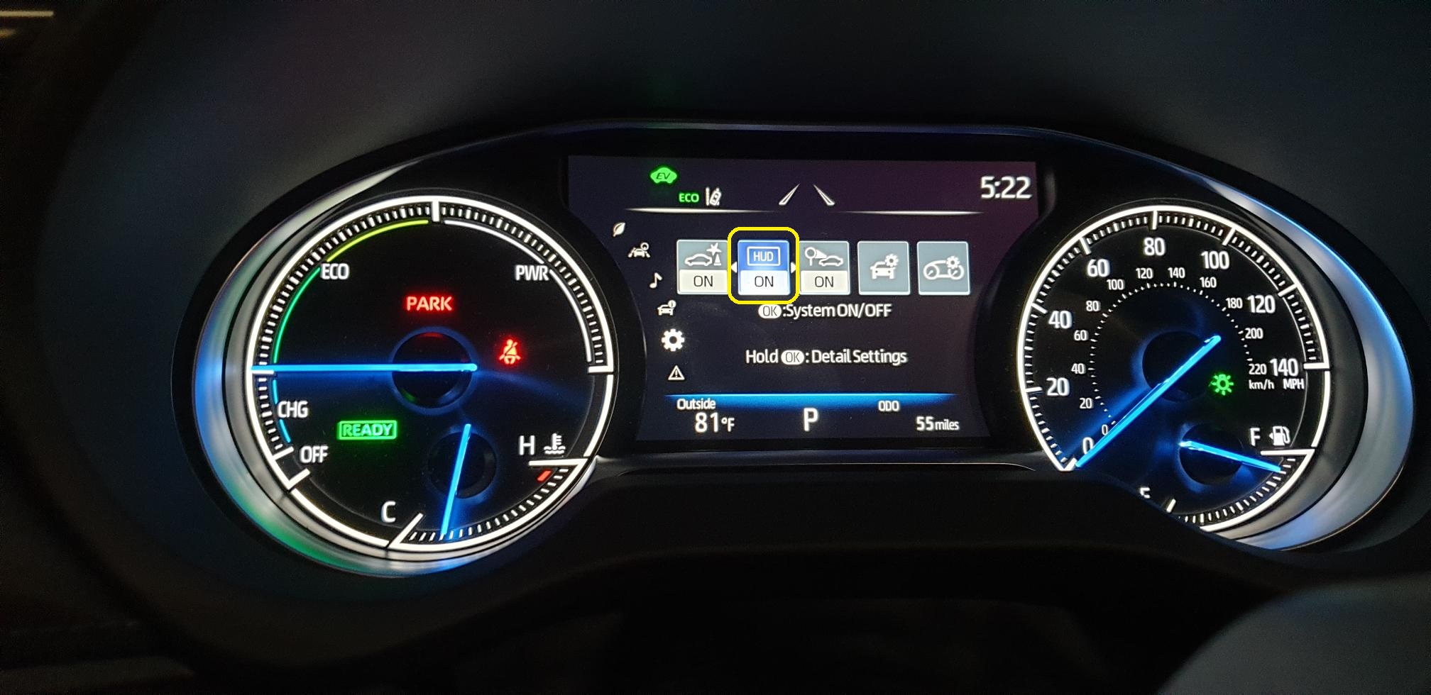Hodentek Head Up Display on Toyota Venza Hybrid Venza 1