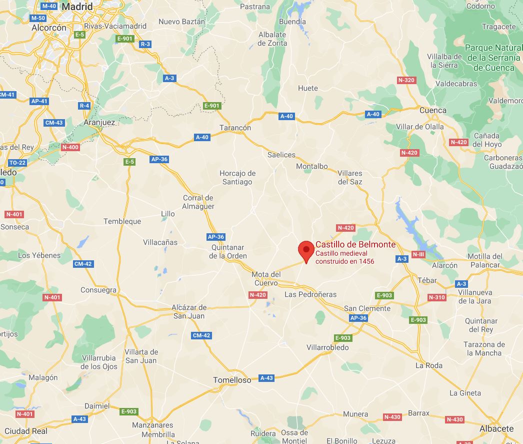 Visitar el castillo de BELMONTE en CUENCA, un día medieval