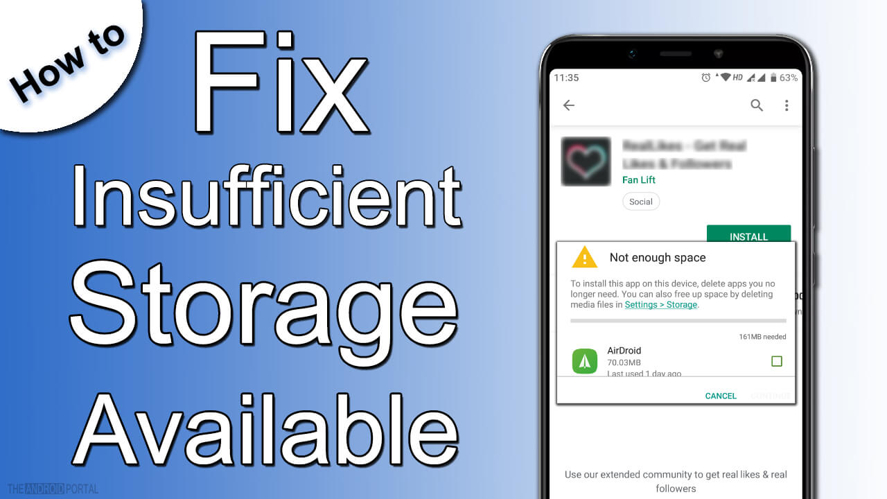 How To Fix “Insufficient Storage Available” Error On Android Mfukunyuzi