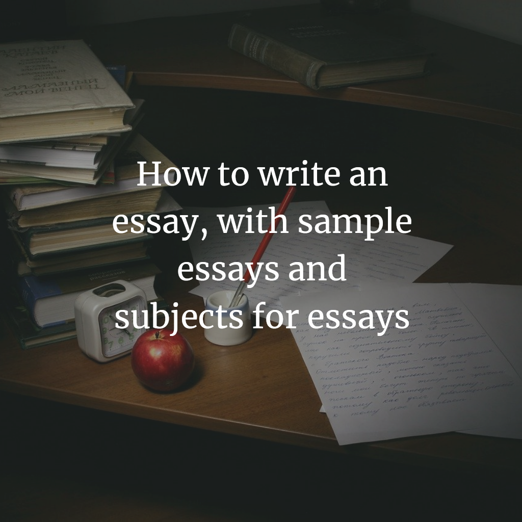 subjects to write essays about