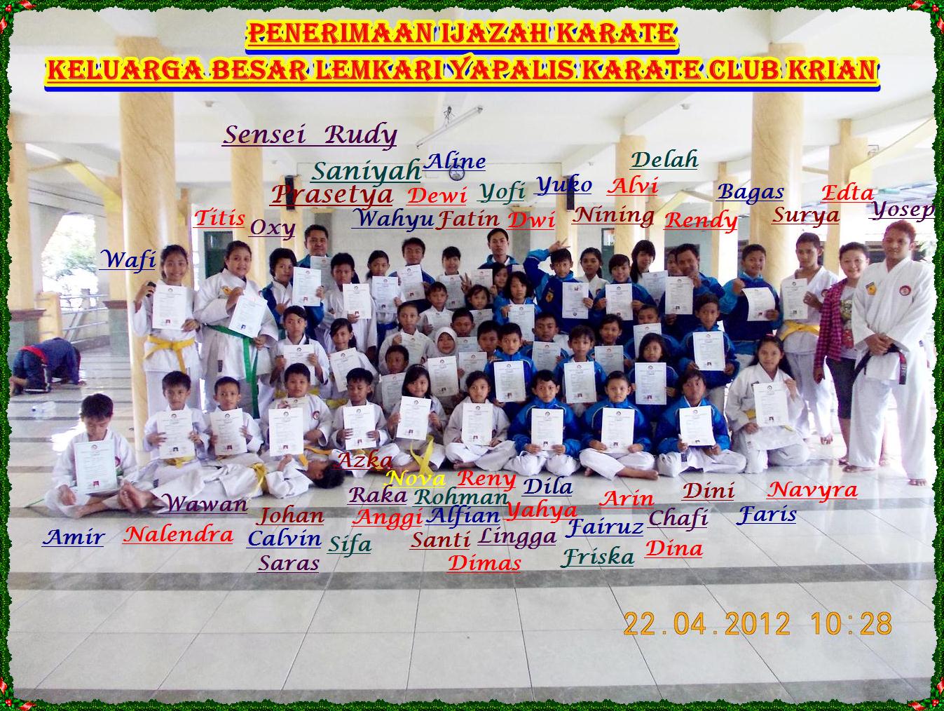 LEMKARI YAPALIS KARATE CLUB KRIAN ( SIDOARJO - JAWA TIMUR )